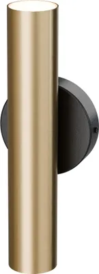 Produktbild von Wandleuchte Aluminium Up Down B: 5.4 cm in Schwarz Gold GU10 2-flammig Modern Wandlampe