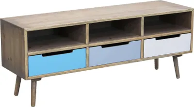 Immagine prodotto di Milani Home - mobile porta TV multicolor in MDF e legno di pino, per soggiorno e salotto