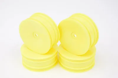 Imagen del producto de SWORKz, discos delanteros para vehículos todoterreno de 1/10 a 2 ruedas, color amarillo, juego de 4 unidades.