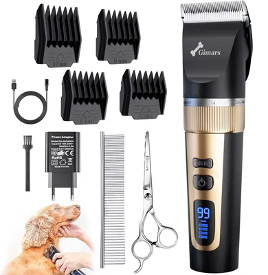 Produktbild von Gimars 3 in 1 Aufgerüstete 4 Gang Hundeschermaschine 7000 U/min für dickes Fell,