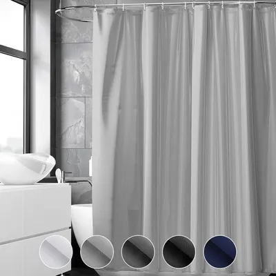 Obrázek produktu pro Sprchový závěs 180x220 cm šedý Proti plísním Vodoodpudivý Antibakteriální textil