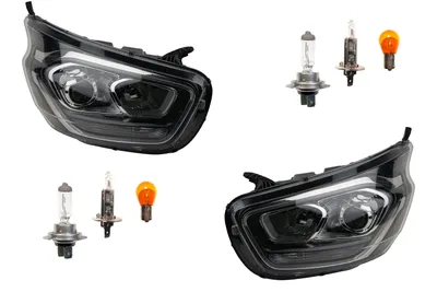 Immagine prodotto di Coppia di fari anteriori destro e sinistro adatti per Ford Transit Custom con lampadine