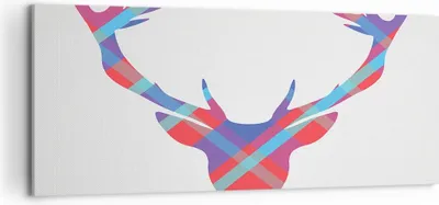 Produktbild von Bild auf Leinwand - Leinwandbild - Abstraktion Hörner - 120x50cm - Wand Bild - Wanddeko - Leinwanddruck - Bilder - Kunstdruck - Wanddekoration - Leinwand bilder - Wandkunst - AB120x50-3607