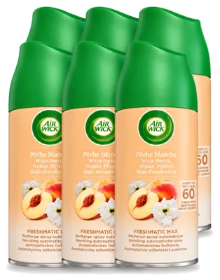 Produktbild von 6 x Air Wick Freshmatic Nachfüller - Weiße Pfirsich - 250 ml - Vorteilspackung - 6 Stücke