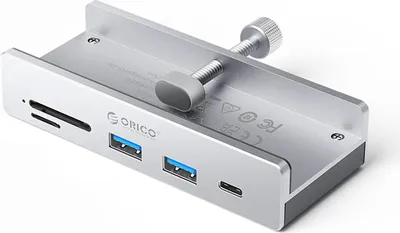 Obrázek produktu pro Orico MH5PC USB-C rozbočovač s 5 porty a stolní svorkou, stříbrný