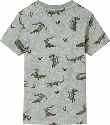 Produktbild von vidaXL Kinder-T-Shirt Helles Khaki Melange 140