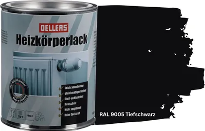 Produktbild von Heizkörperlack | Marktplatz | 1Liter | Typ: BLAU : 1 Liter : RAL 9005 Tiefschwarz Farbvariante 1: RAL 9005 Tiefschwarz Inhalt: 1 Liter