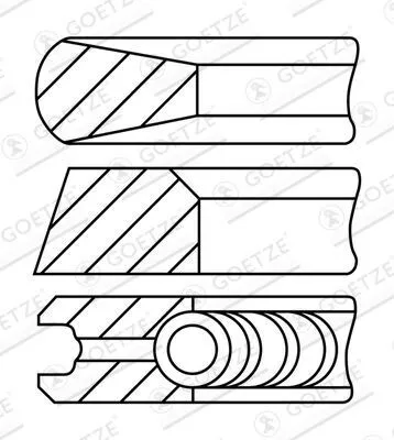 Produktbild von GOETZE ENGINE 08-335900-10 Kolbenringsatz Kolbenringe für RENAULT TRUCKS C Magnum Major R