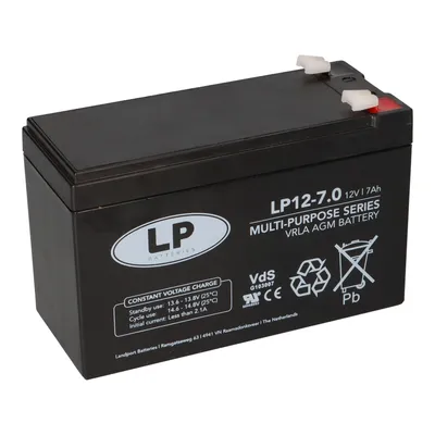 Image de Landport Batterie au plomb 12V 7Ah AGM Batterie NSA LP12-7 T2