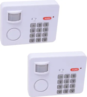 Produktbild von 2x Haus Wohnmobil Alarmanlage Batterie Bewegungsmelder Zahlencode Hausalarm Einbruchsschutz Alarm