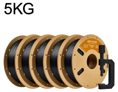 Obrázek produktu pro PETG filament, 1,75 mm, 5 kg - Filament pro 3D tisk - Vysoká rychlost tisku 30–500 mm/s - Vhodné pro FDM 3D tiskárny - Černá barva