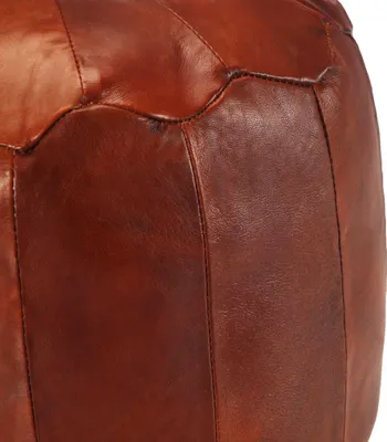 Obrázek produktu pro vidaXL Pouf Světle hnědý 40 x 35 cm Pravá kozí kůže