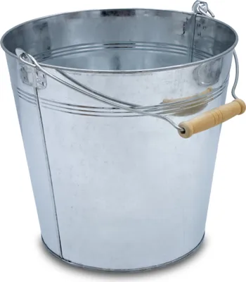 Produktbild von Deko Zinkeimer mit Holzgriff - silber / 10 L - Metall Eimer zum Bepflanzen oder Transportieren - Gartendeko Blecheimer Ascheeimer Pflanzeimer Eiskübel