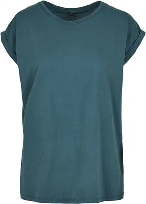 Produktbild von Build Your Brand Damen T-Shirt Extended Shoulder Tee BY021 Türkis Teal XXL