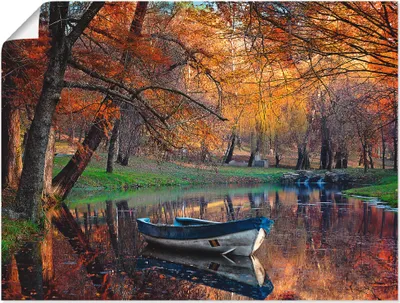 Produktbild von ARTland Poster Bunte Herbstlandschaft Größe: 80x60 cm