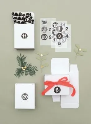 Produktbild von Adventskalender Boxen Weiss, 24 Stück
