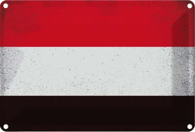 Produktbild von vianmo Blechschild 20x30 cm Jemen Yemen Vintage Flagge Fahne Wappen