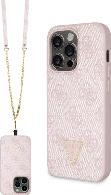 Produktbild von Guess Guhcp15Xp4Tdscpp Iphone 15 Pro Max 6.7"" Różowy/Pink Hardcase Crossbody 4G Metal Logo