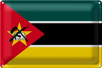 Produktbild von Blechschild Flagge Mosambik 30x20cm Flag of Mozambique