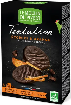 Immagine prodotto di Tentation - Biscotti all'arancia e cioccolato fondente 130g