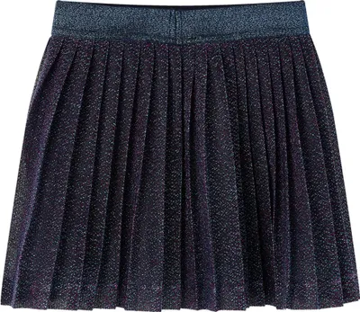 Produktbild von vidaXL Kinderrock mit Glitzer Marineblau 116