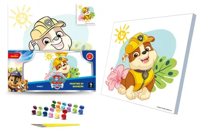 Zdjęcie produktu dla Malowanie po n umerach 30x30cm Psi Patrol: Rubble