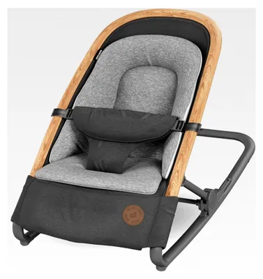 Produktbild von Kori 2-in-1-Babywippe, 0–6 Monate, bis 9 kg, Baby Bouncer, 3 einstellbare Liegepositionen mit einer Hand, leicht und kompakt, Easy-in-Gurt, Kissen für Neugeborene, Essential Graphite
