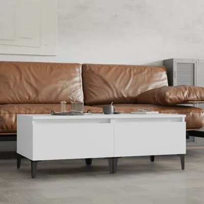 Zdjęcie produktu dla The Living Store Stoliki boczne 2 szt. Biały 50x46x35 cm Materiał drewnopochodny