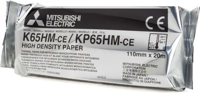 Produktbild von Mitsubishi Electric K65HM-CE / KP65HM-CE 110 mm x 20 m - Thermorolle - weiß