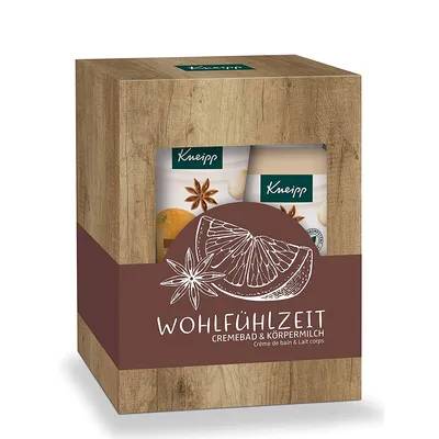 Produktbild von Kneipp darčeková súprava na dobrú náladu esenciálny krém do kúpeľa a telové mlieko