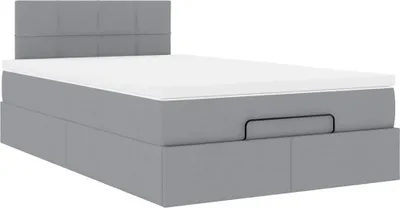 Obrázok produktu pre Osmanská posteľ s matracom svetlosivý 120x190 cm látka