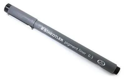 Obrázok produktu pre STAEDTLER PIGMENT LINER 0,3 mm, čierna farba, balenie 2 kusy