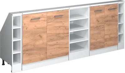 Produktbild von Dachschrägenschrank-Set Vicco Rion Goldkraft Eiche 5er Set, Model 56057