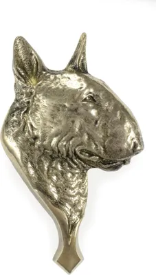 Produktbild von Bull Terrier, Bullterrier - Türklopfer in Form eines Hundekopfes, Messing-Türklopfer, Retro-Dekoration an der Tür der Marke Art-Dog