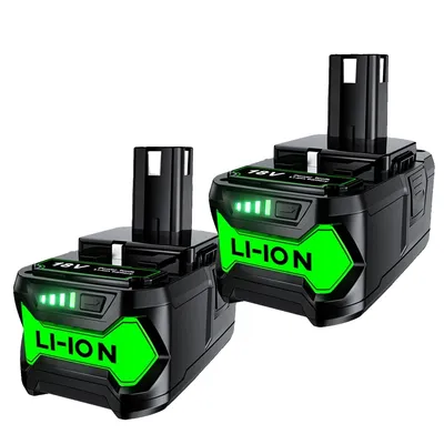 Obrázok produktu pre Náhradná lítiová batéria, kapacita 6000 mAh/9000 mAh, kompatibilná s elektrickým náradím Ryobi ONE+Plus, 2 kusy batérií 6.0