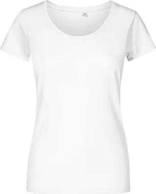 Immagine prodotto di X.O by Promodoro 1545 | Maglietta donna a girocollo, cotone pettinato - Colore: Bianco - Taglia: L