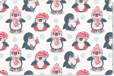 Produktbild von MuchoWow® Mauspad Mousepad Schlittschuhe - Schnittmuster - Pinguin 27x18 cm - Mousepads - Maus Mat - Pad - Mausunterlage - Büroartikel - Desk Matten