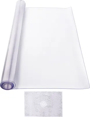 Obrázek produktu pro SucceBuy plastový ubrus, 106,7 x 152,4 cm, 2,0 mm silný průhledný chránič stolu, PVC podložka na stůl, voděodolná a snadno čistitelná podložka na stůl pro kancelář, jídelnu