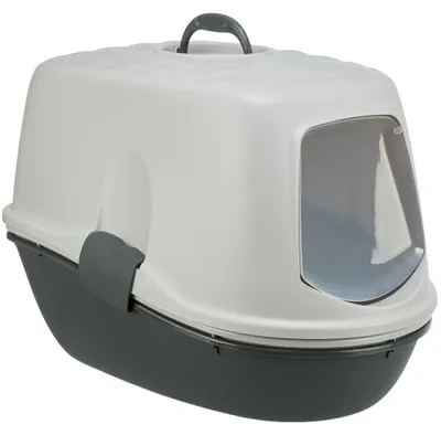 Produktbild von TRIXIE Katzentoilette Berto Top, 3tlg., mit Trennsystem - hellgrau/dunkelgrau - 39 × 42 × 59 cm