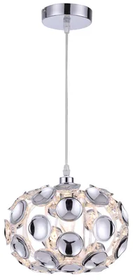 Produktbild von Pendelleuchte BRILLA Ø25cm Chrom Metall Acryl – 1-flammig E14 für stilvolle Raumbeleuchtung