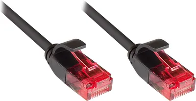 Produktbild von Patchkabel, Cat.6, U/UTP, SLIMLINE-KABEL, PVC, CU, 250MHz, schwarz, 7,5m, Good Connections®