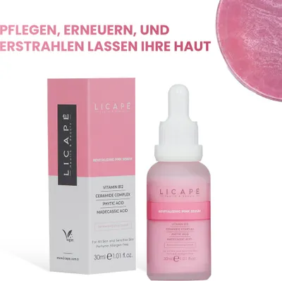 Produktbild von Licape® Vitamin B12 | Pink Serum - 30 ml | Mit Ceramide Complex, Phytic Acid