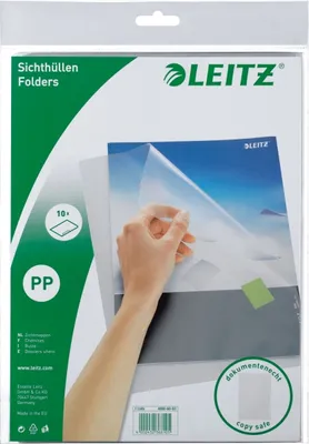 Produktbild von Sichthüllen A4 PP 130my geprägt VE=10x10 Stück