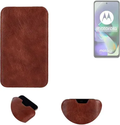 Produktbild von K-S-Trade Schutzhülle Handyhülle kompatibel mit Motorola Moto G54 5G Handytasche Kunstleder Sleeve in braun