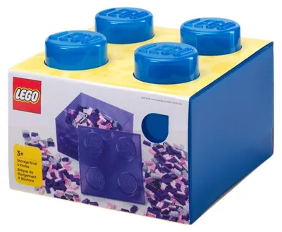 Produktbild von LEGO STORAGE BOX FOR BRICKS, 4-PIECE SET, TRANSPARENT BLUE, 25 cm, 40090805