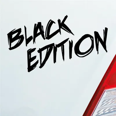 Produktbild von Auto Aufkleber Black Edition Auto Car Tuning 15x7 cm Schwarz Matt Sticker Heckscheibenaufkleber