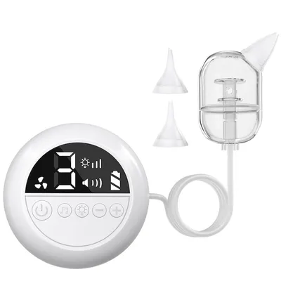 Produktbild von FORSMANO Elektrischer Nasensauger, 9 Absorptionsstufen, 3 Düsen, Eingebaute Kinderreime, kompakt und tragbar, geräuschlos, LED Anzeige, 2500 mAh Akku
