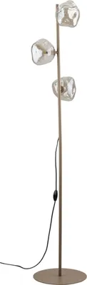 Produktbild von Stehlampe Metall Rauchglas G9 151 cm Beige Cognac 3-flammig Modern Stehleuchte