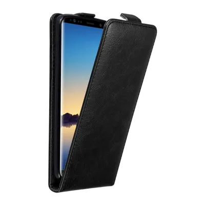 Image de Cadorabo Housse pour Samsung Galaxy NOTE 8 Housse de protection en noir Flip Etui Housse de téléphone portable Case Cover