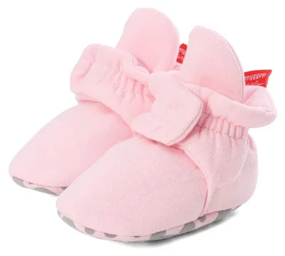 Produktbild von LACOFIA Baby Mädchen Winter Krabbelschuhe Baby rutschfest Weiche Sohle Slipper S